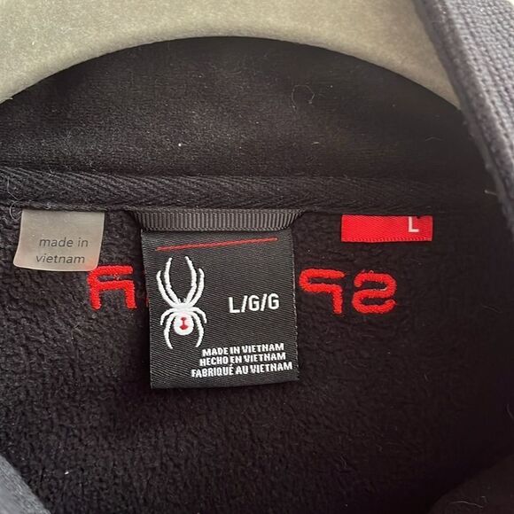 Spyder Men’s Constant Core Full Zip Jacket Size L GUC Black - Picture 3 of 7